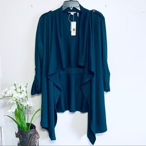 Simply Noelle Teal Open Front Cardigan | NWT - S/M